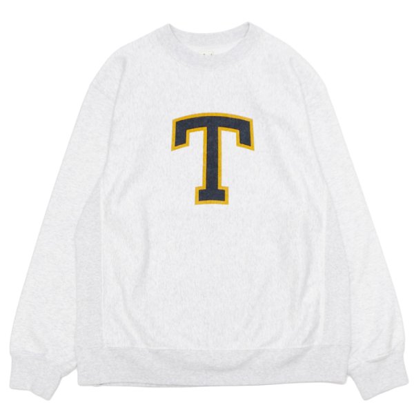 画像1: ※Exclusive※ blurhmsROOTSTOCK（ブラームスルーツストック）Soft&Hard Sweat Crew Neck P.O "T-50"（ソフト&ハードスウェットクルーネックプルオーバー"T-50"）Heather White / Navy×Yellow（ネイビー×イエロー） (1)