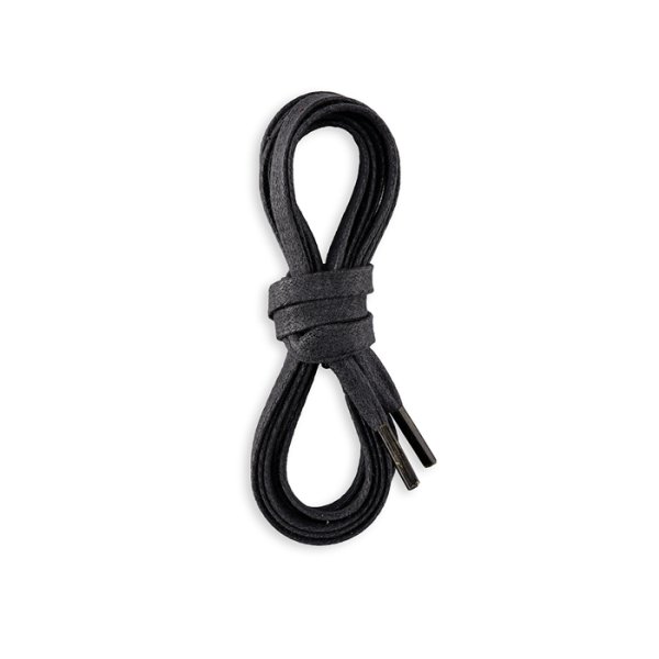 画像1: RED WING（レッドウィング）FLAT WAXED SHOE LACES（フラットワックスドシューレース）122cm（7ホール対応）/Black（ブラック）※メール便発送可※ (1)