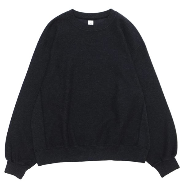 画像1: blurhms ROOTSTOCK（ブラームスルーツストック）Rough&Smooth Thermal Pullover（ラフ&スムースサーマルプルオーバー）/ Heather Charcoal（ヘザーチャコール） (1)
