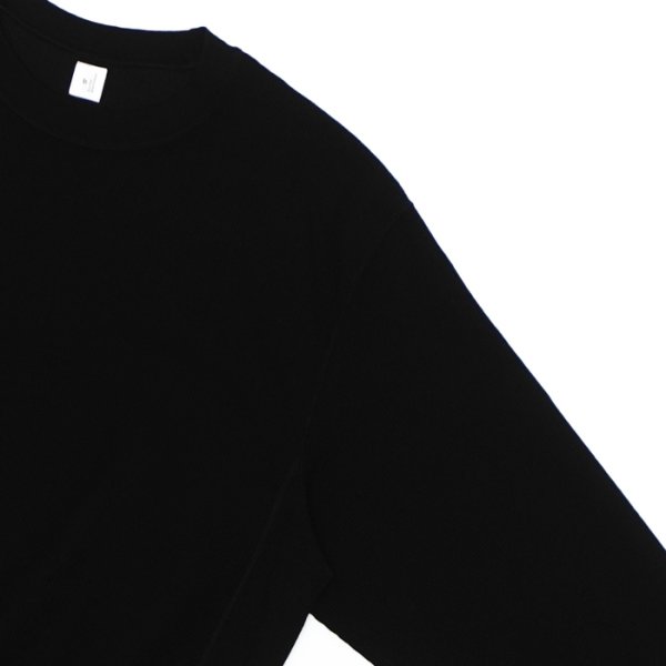 画像4: blurhms ROOTSTOCK（ブラームスルーツストック）Rough&Smooth Thermal Pullover（ラフ&スムースサーマルプルオーバー）/ Black（ブラック） (4)