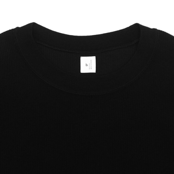 画像3: blurhms ROOTSTOCK（ブラームスルーツストック）Rough&Smooth Thermal Pullover（ラフ&スムースサーマルプルオーバー）/ Black（ブラック） (3)