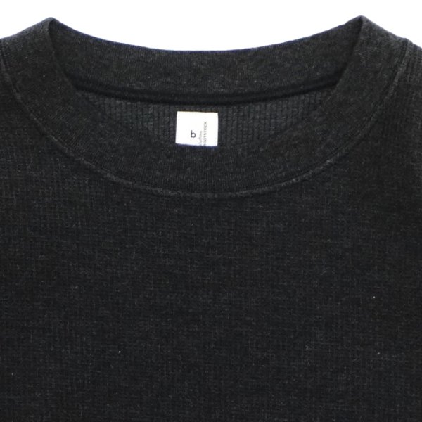 画像3: blurhms ROOTSTOCK（ブラームスルーツストック）Rough&Smooth Thermal Pullover（ラフ&スムースサーマルプルオーバー）/ Heather Charcoal（ヘザーチャコール） (3)