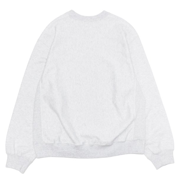 画像2: blurhms ROOTSTOCK（ブラームスルーツストック）Soft&Hard Sweat Crew Neck Pullover（ソフト&ハードスウェットクルーネックプルオーバー）/ Heather White（ヘザーホワイト） (2)