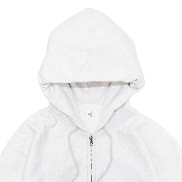画像3: blurhms ROOTSTOCK（ブラームスルーツストック）Soft&Hard Sweat Hoodie Zip（ソフト&ハードスウェットフーディジップ）/ Heather White（ヘザーホワイト） (3)