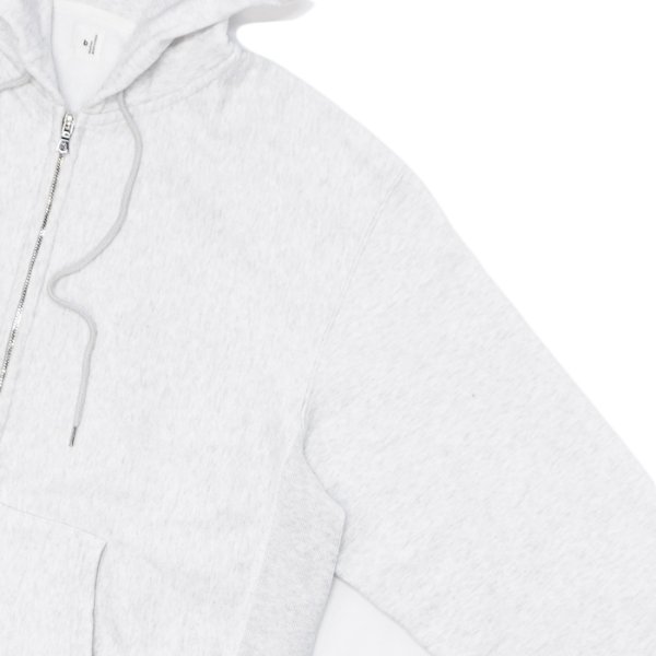 画像4: blurhms ROOTSTOCK（ブラームスルーツストック）Soft&Hard Sweat Hoodie Zip（ソフト&ハードスウェットフーディジップ）/ Heather White（ヘザーホワイト） (4)