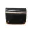 画像1: WILD SWANS（ワイルドスワンズ）CASA（カーサ）コンパクトウォレット/Black（ブラック）"シェルコードバン"×Natural-UN（ナチュラル）"バットストリップナチュラルアングレイズド"  (1)