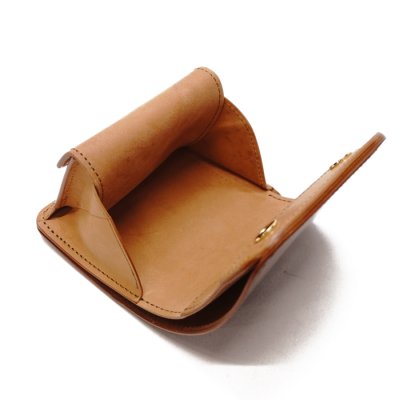 画像3: WILD SWANS(ワイルドスワンズ)CASA(カーサ)コンパクトウォレット/#8ダークバーガンディ"シェルコードバン"×Natural-UN(ナチュラル)"バットストリップナチュラルアングレイズド"