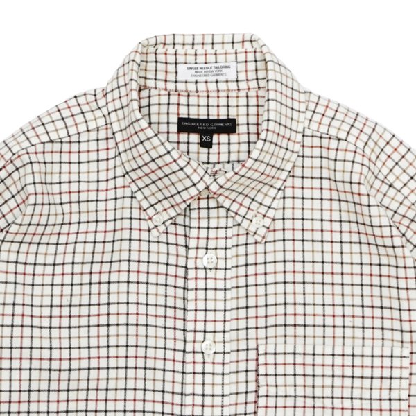 画像3: ENGINEERED GARMENTS（エンジニアードガーメンツ）19 Century BD Shirt（19 センチュリーボタンダウンシャツ）"Brushed Cotton Tattersall" / Brown（ブラウン） (3)