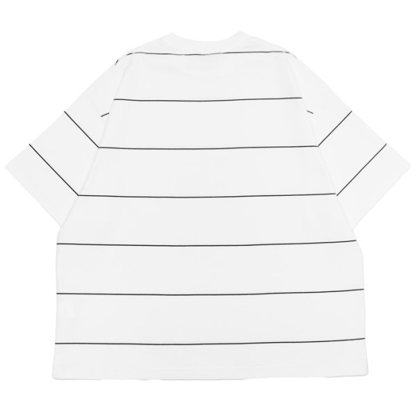 画像2: EVCON（エビコン）BORDER WIDE S/S TEE（ボーダーワイドショートスリーブTシャツ） / White（ホワイト） (2)