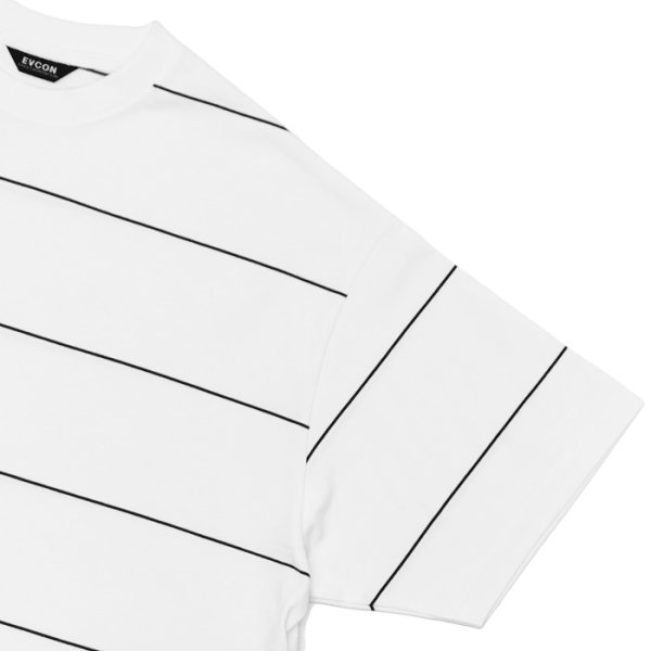 画像4: EVCON（エビコン）BORDER WIDE S/S TEE（ボーダーワイドショートスリーブTシャツ） / White（ホワイト） (4)