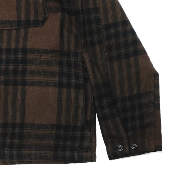 画像6: ENGINEERED GARMENTS（エンジニアードガーメンツ）Cagoule Shirt （カグールシャツ）"Cotton Flannel Plaid" / Brown×Black（ブラウン×ブラック） (6)
