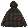 画像1: ENGINEERED GARMENTS（エンジニアードガーメンツ）Cagoule Shirt （カグールシャツ）"Cotton Flannel Plaid" / Brown×Black（ブラウン×ブラック） (1)