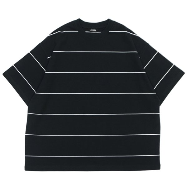 画像1: EVCON（エビコン）BORDER WIDE S/S TEE（ボーダーワイドショートスリーブTシャツ） / Black（ブラック） (1)