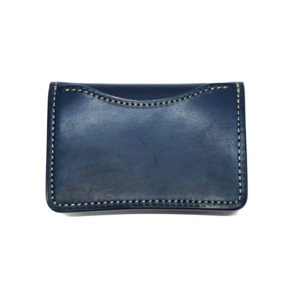 画像2: WILD SWANS（ワイルドスワンズ）TONGUE（タング）マルチコインケース/Navy（ネイビー）"シェルコードバン"×Camel（キャメル）"サドルプルアップ" (2)