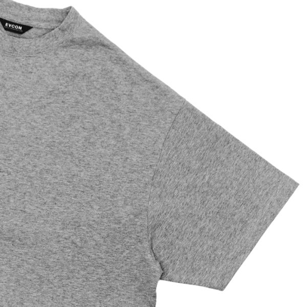 画像4: EVCON（エビコン）MARCERIZATION WIDE S/S TEE（マーセリゼーションワイドショートスリーブTシャツ） / HEATHER GRAY（ヘザーグレー） (4)