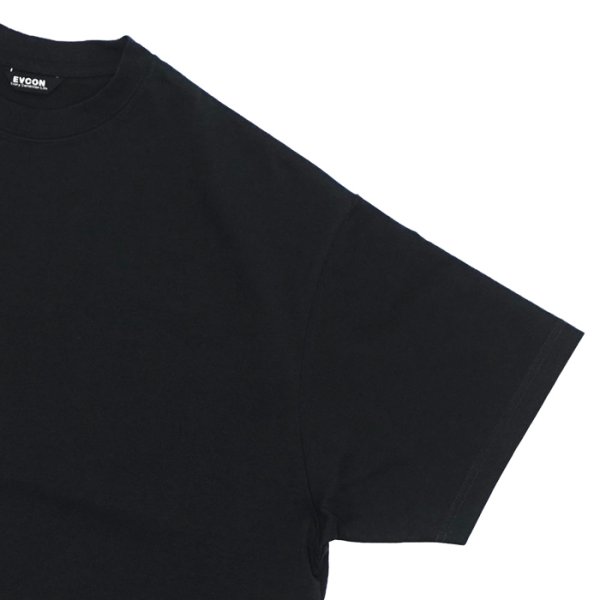 画像4: EVCON（エビコン）MARCERIZATION WIDE S/S TEE（マーセリゼーションワイドショートスリーブTシャツ） / BLACK（ブラック） (4)