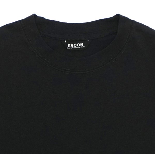 画像3: EVCON（エビコン）MARCERIZATION WIDE S/S TEE（マーセリゼーションワイドショートスリーブTシャツ） / BLACK（ブラック） (3)