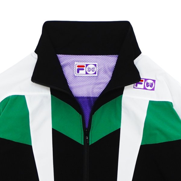 画像3: NEEDLES×FILA（ニードルズ×フィラ）Star Cut Over Sized Windbreaker（スターカットオーバーサイズドウィンドブレイカー）/ Black×Whiet×Green（ブラック×ホワイト×グリーン） (3)