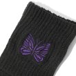 画像2: NEEDLES（ニードルズ）Rib Socks（リブソックス）"Shetland Wool" / Black（ブラック） (2)
