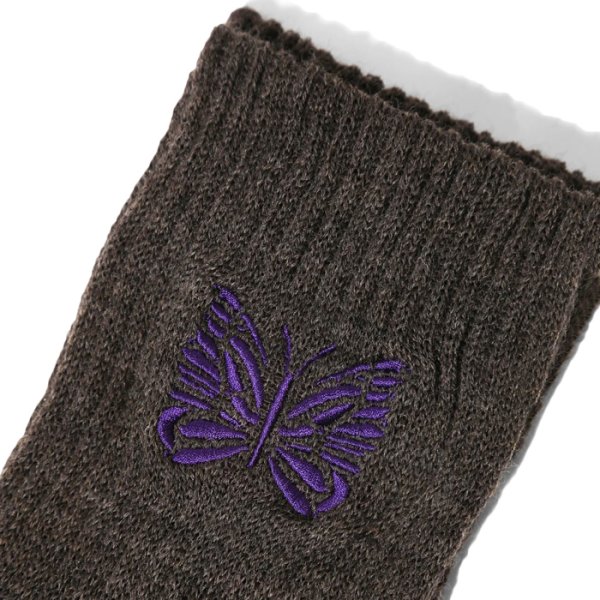 画像2: NEEDLES（ニードルズ）Rib Socks（リブソックス）"Shetland Wool" / Umber（アンバー） (2)