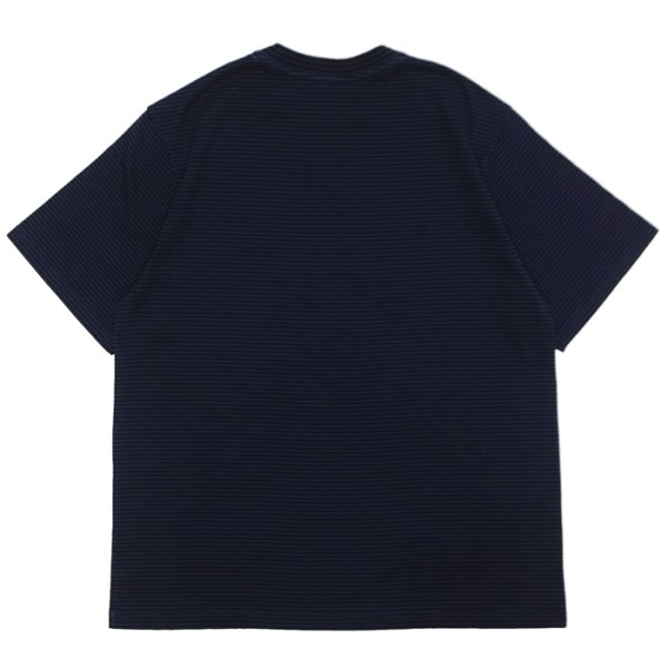 画像2: Yonetomi NEW BASIC（ヨネトミニューベーシック）GARMENT DYE BORDER T-SHIRT（ガーメントダイボーダーTシャツ）/ NAVY×NAVY（ネイビー×ネイビー） (2)