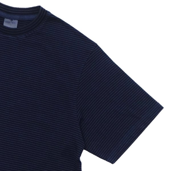 画像4: Yonetomi NEW BASIC（ヨネトミニューベーシック）GARMENT DYE BORDER T-SHIRT（ガーメントダイボーダーTシャツ）/ NAVY×NAVY（ネイビー×ネイビー） (4)