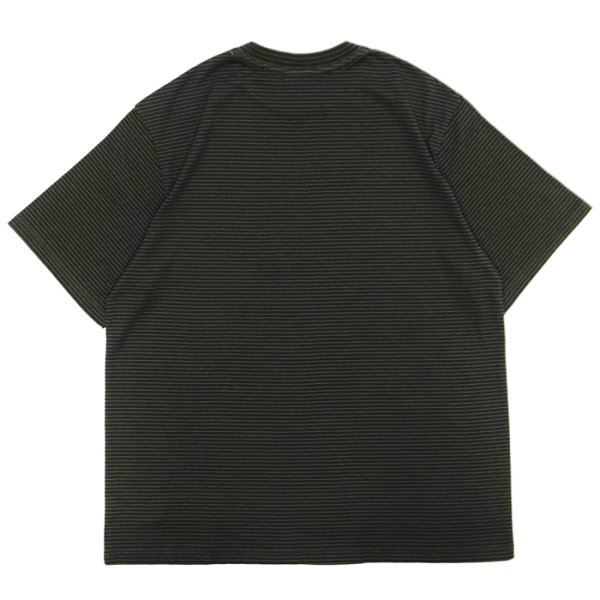 画像2: Yonetomi NEW BASIC（ヨネトミニューベーシック）GARMENT DYE BORDER T-SHIRT（ガーメントダイボーダーTシャツ）/ D,Gray×D,Gray（ダークグレー×ダークグレー） (2)