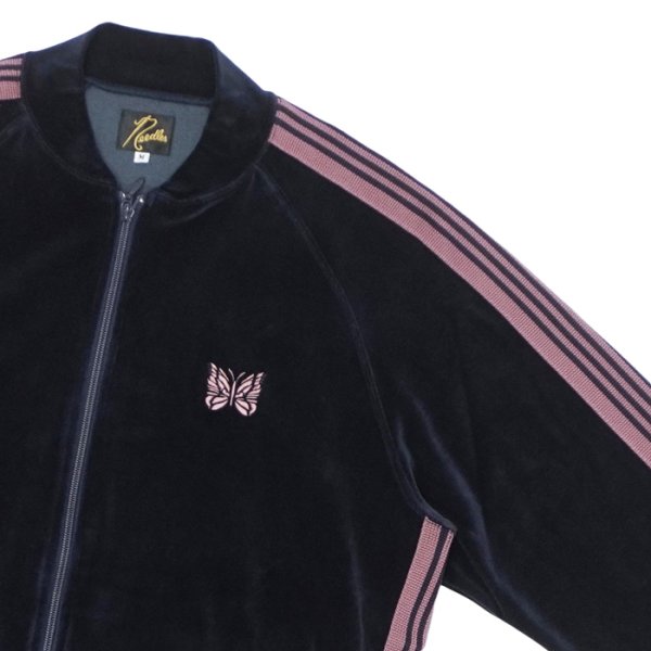 画像5: NEEDLES（ニードルズ）Rib Collar Track Jacket（リブカラートラックジャケット）"C/PE Velour" / Navy（ネイビー） (5)