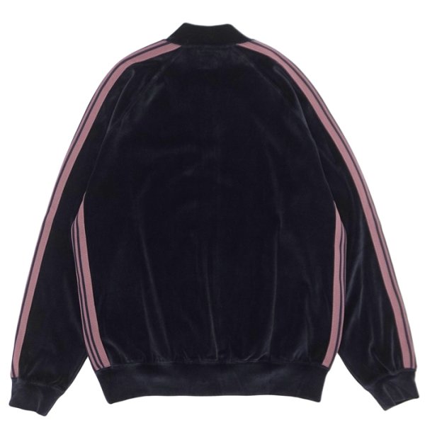 画像2: NEEDLES（ニードルズ）Rib Collar Track Jacket（リブカラートラックジャケット）"C/PE Velour" / Navy（ネイビー） (2)