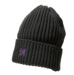 画像2: NEEDLES（ニードルズ）Watch Cap（ワッチキャップ）"Shetland Wool" / Black（ブラック） (2)