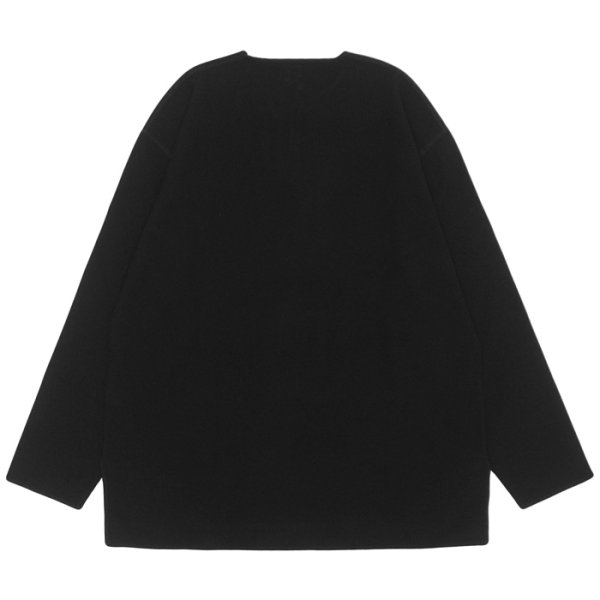 画像2: blurhms ROOTSTOCK（ブラームスルーツストック）Rough&Smooth Thermal Over-Neck L/S（ラフ&スムースサーマルオーバーネックシャツ ロングスリーブ）/ Black（ブラック） (2)