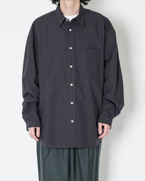 画像7: EVCON（エビコン）GRAPHCHECK TYPEWRITER L/S SHIRT（グラフチェックタイプライターロングスリーブシャツ） / D.NAVY （ダークネイビー） (7)