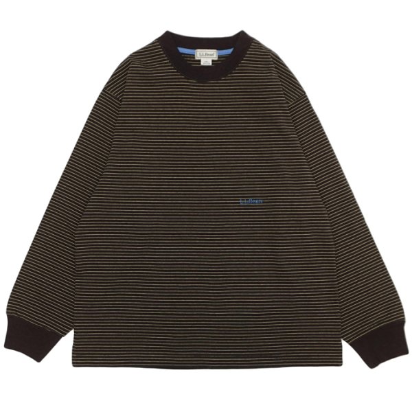 画像1: L.L.Bean Japan Edition（エルエルビーン ジャパンエディション）Union Long-Sleeve Stripe Tee（ユニオン ロングスリーブT） / Brown×Yellow×Blue（ブラウン×イエロー×ブルー） (1)
