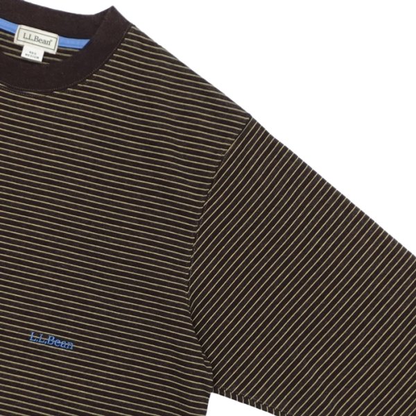 画像4: L.L.Bean Japan Edition（エルエルビーン ジャパンエディション）Union Long-Sleeve Stripe Tee（ユニオン ロングスリーブT） / Brown×Yellow×Blue（ブラウン×イエロー×ブルー） (4)