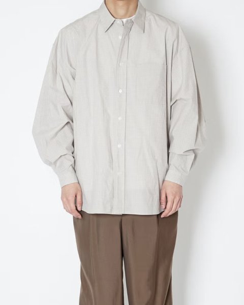 画像7: EVCON（エビコン）GRAPHCHECK TYPEWRITER L/S SHIRT（グラフチェックタイプライターロングスリーブシャツ） / Off White （オフホワイト） (7)