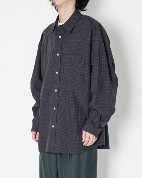 画像8: EVCON（エビコン）GRAPHCHECK TYPEWRITER L/S SHIRT（グラフチェックタイプライターロングスリーブシャツ） / D.NAVY （ダークネイビー） (8)