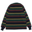 画像2: BARBARIAN（バーバリアン）Heavy Weight Rugby Collar Shirt（ヘビーウェイト ラグビーカラーシャツ）"ALTERNATING STRIPES" / Navy×Gold×Bottle×Red（ネイビー×ゴールド×ボトル×レッド） (2)