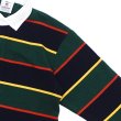 画像4: BARBARIAN（バーバリアン）Heavy Weight Rugby Collar Shirt（ヘビーウェイト ラグビーカラーシャツ）"ALTERNATING STRIPES" / Navy×Gold×Bottle×Red（ネイビー×ゴールド×ボトル×レッド） (4)