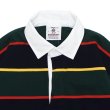画像3: BARBARIAN（バーバリアン）Heavy Weight Rugby Collar Shirt（ヘビーウェイト ラグビーカラーシャツ）"ALTERNATING STRIPES" / Navy×Gold×Bottle×Red（ネイビー×ゴールド×ボトル×レッド） (3)