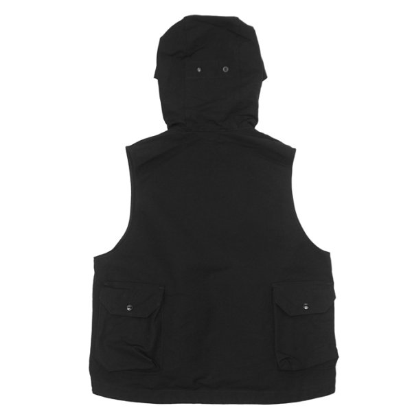 画像2: ENGINEERED GARMENTS（エンジニアードガーメンツ）Field Vest（フィールドベスト）"Cotton Double Cloth" / Black（ブラック） (2)
