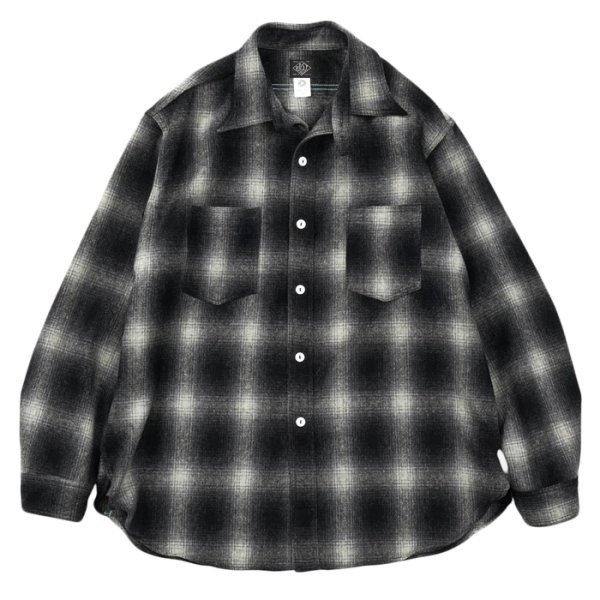 画像1: Post O'Alls（ポストオーバーオールズ）St.Louis 2（セント・ルイス2）”Wool Hombre" / Black（ブラック） (1)