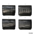 画像10: WILD SWANS（ワイルドスワンズ）CASA（カーサ）コンパクトウォレット/ブラック"クロコダイル"×パープル"ブッテーロ" (10)