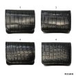 画像11: WILD SWANS（ワイルドスワンズ）CASA（カーサ）コンパクトウォレット/ブラック"クロコダイル"×パープル"ブッテーロ" (11)