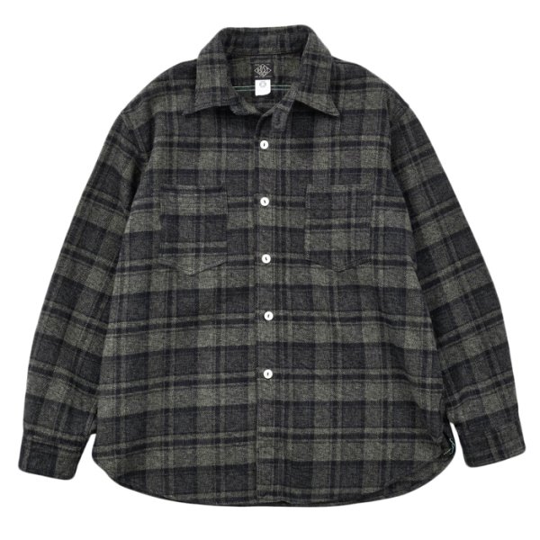 画像1: Post O'Alls（ポストオーバーオールズ）St.Louis 2（セント・ルイス2）”Haevy Flannel" / Mono（モノクロ） (1)