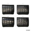 画像10: WILD SWANS（ワイルドスワンズ）CASA（カーサ）コンパクトウォレット/ブラック"クロコダイル"×グリーン"ブッテーロ" (10)