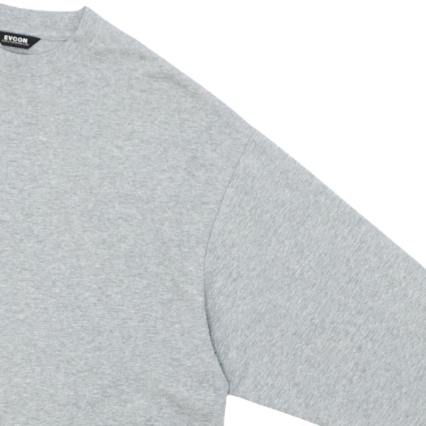画像4: EVCON（エビコン）MARCERIZATION WIDE L/S TEE（マーセリゼーションロングショートスリーブTシャツ） / HEATHER GRAY（ヘザーグレー） (4)