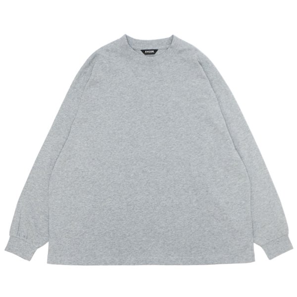 画像1: EVCON（エビコン）MARCERIZATION WIDE L/S TEE（マーセリゼーションロングショートスリーブTシャツ） / HEATHER GRAY（ヘザーグレー） (1)