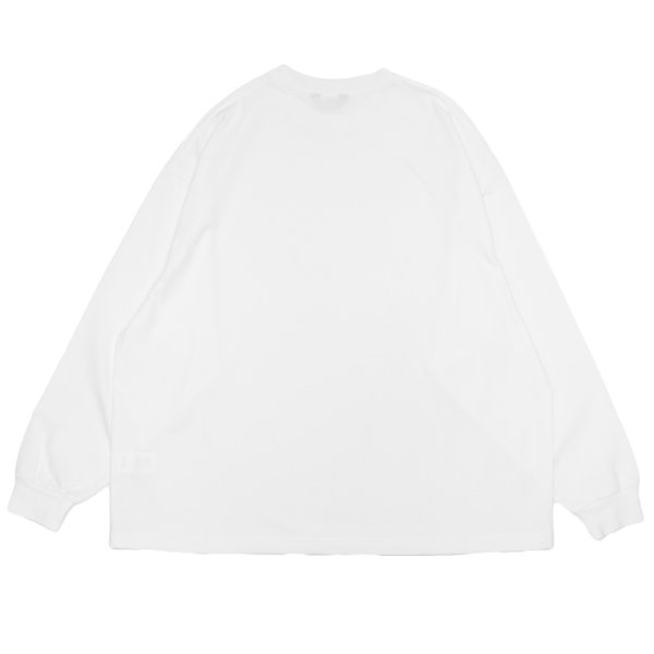 画像2: EVCON（エビコン）MARCERIZATION WIDE L/S TEE（マーセリゼーションワイドロングスリーブTシャツ） / White（ホワイト） (2)