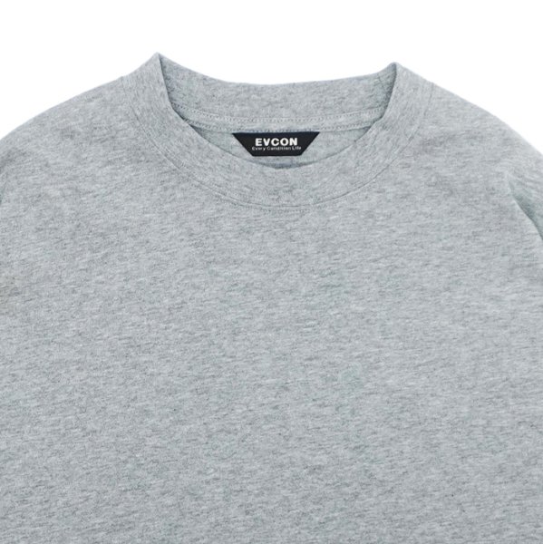画像3: EVCON（エビコン）MARCERIZATION WIDE L/S TEE（マーセリゼーションロングショートスリーブTシャツ） / HEATHER GRAY（ヘザーグレー） (3)
