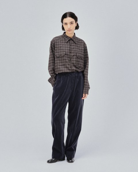 画像7: KAPTAIN SUNSHINE（キャプテンサンシャイン）Wool Plaid Cowboy Shirt（オールプレイドカウボーイシャツ）/ Brown（ブラウン） (7)